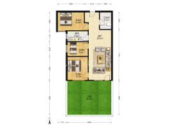 纯南三居，业主精心装修，南面带50平小院可以种花草-涿州鸿坤理想湾北区户型图