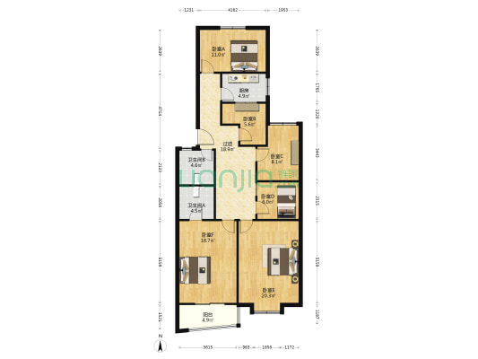 绿城365美丽家园 6室0厅2卫 136平方