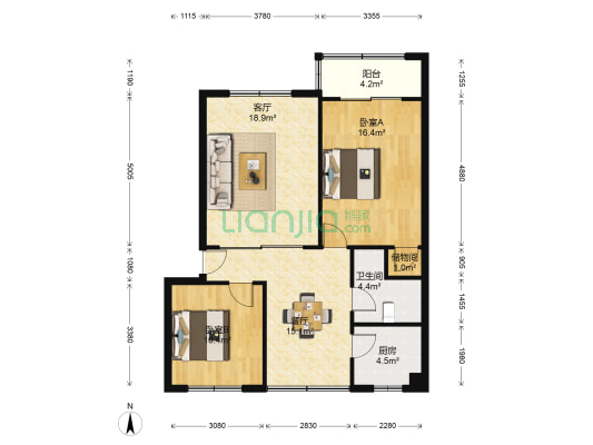 桂湖西路30号 2室2厅1卫 86平方