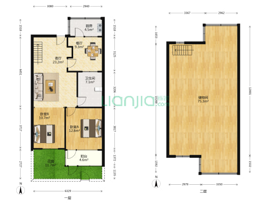五里山13号 2室2厅1卫 160平方