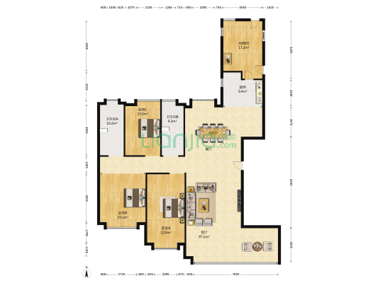 商联中心 3室1厅2卫 243平方