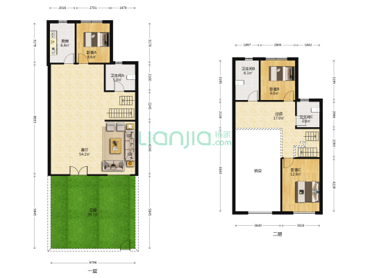 龙湖雅宝天钜 3室1厅3卫 154平方