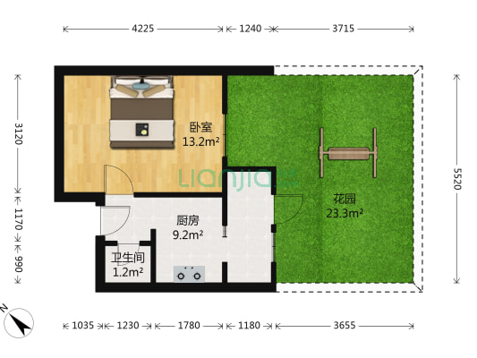 上翔街21号 1室0厅1卫 30平方