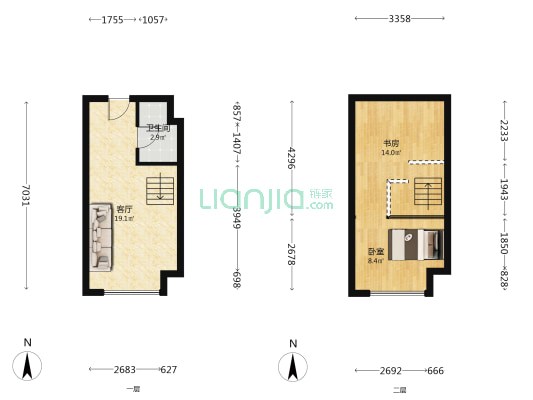 芝林商务中心 2室1厅1卫 37平方