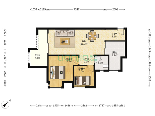 家装房9.9层新，房龄新，价格便宜-户型图