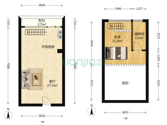 东方都会广场 1室1厅0卫 39平方