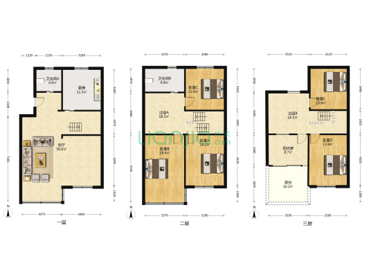 阳光小区 5室1厅2卫 181平方