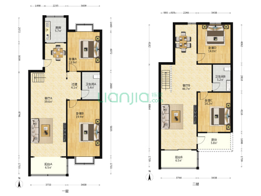 银川西路7号院 4室2厅2卫 108平方