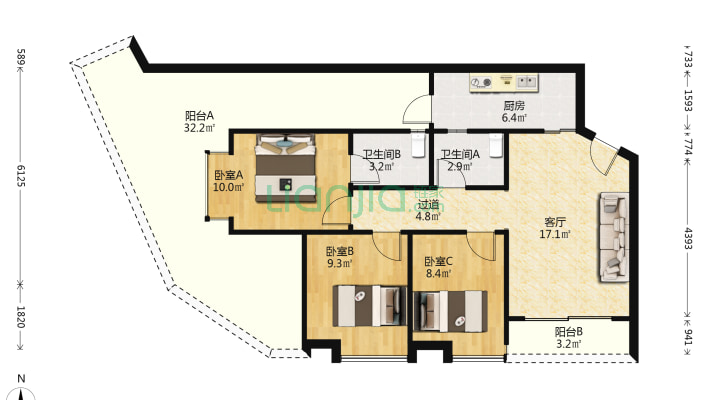 美林美居二手房实景图