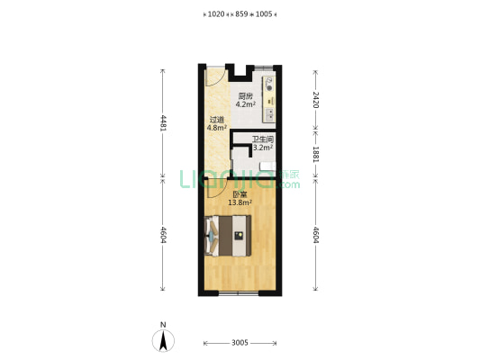 东北地理所辽阳小区东区 1室0厅1卫 40平方