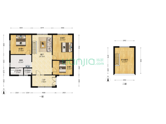 长祥大院 4室1厅2卫 94平方