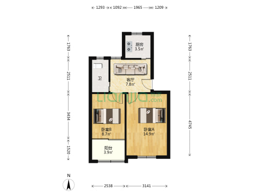 薛家弄 2室1厅1卫 52平方