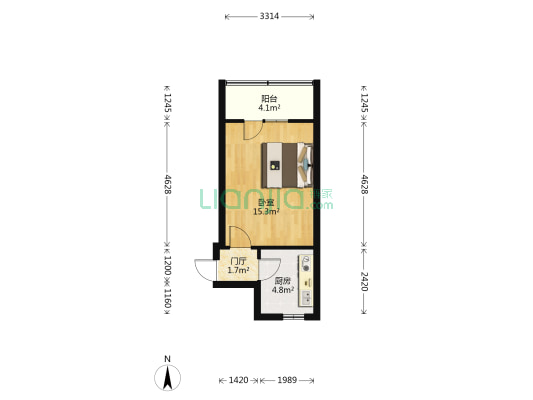 苏州道 1室0厅0卫 32平方