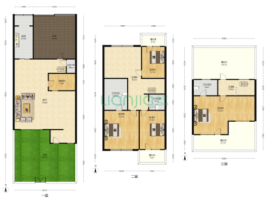 光机净月小区 4室1厅4卫 323平方