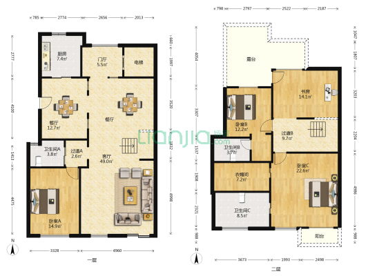 佘山一品 4室2厅3卫 242平方