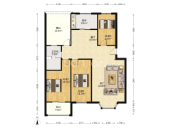 德信公园南侧 精装大三居 带13平露台 满五-涿州名流枫景洋房户型图
