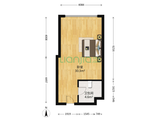 万丽广场 1室0厅1卫 56平方