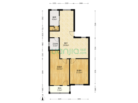 朝阳小区(滨海县) 2室1厅1卫 82平方