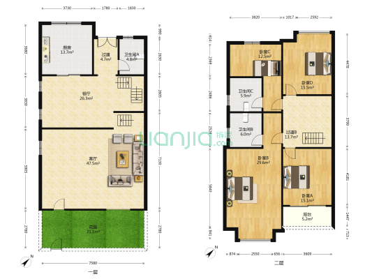 龙城庄园 4室2厅3卫 350平方