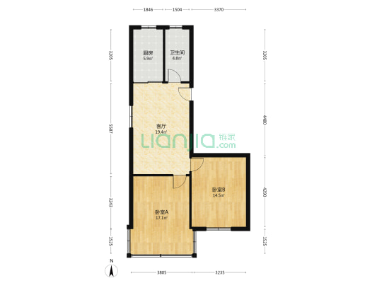 南苑新村 2室1厅1卫 74平方