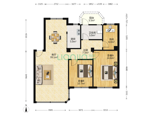 凤翔新村 3室1厅1卫 100平方