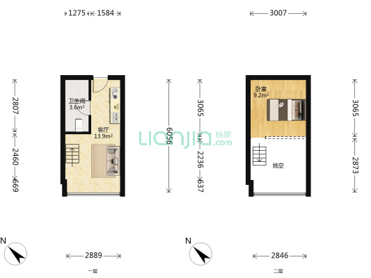 茂业豪园 1室1厅1卫 27平方
