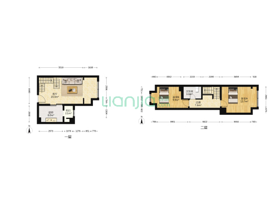龙湖时代天街 2室1厅1卫 86平方