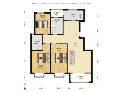 天地新城 3室2厅 南 北-涿州天地新城户型图