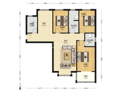 新出好房，南北通透大三居室，集中供暖，配套齐全。-涿州水岸花城户型图