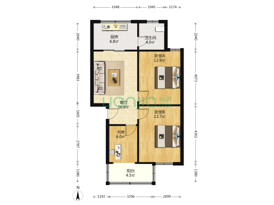 春南社区体育馆路 3室1厅1卫 77平方