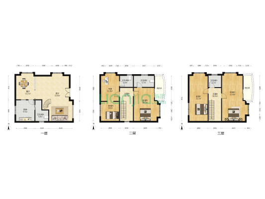 松园山庄 5室2厅4卫 211平方