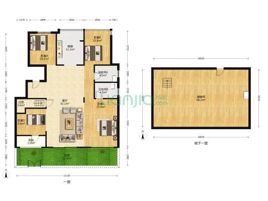 东润园 4室1厅2卫 138平方