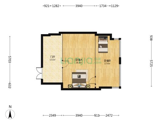 时代数码广场 2室0厅0卫 96平方