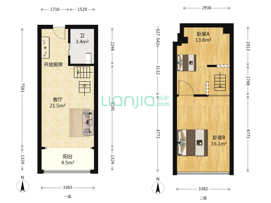 金象城 2室1厅1卫 40平方