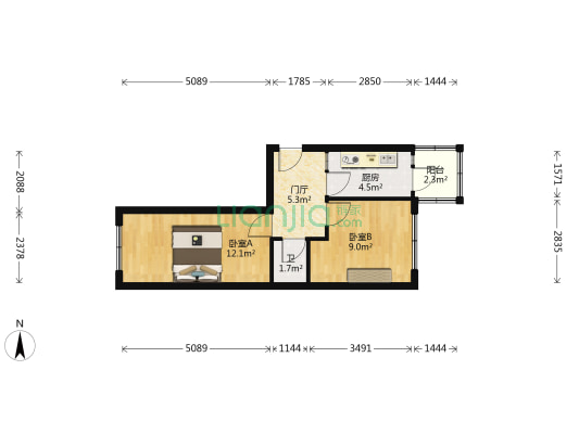 文景街 2室0厅1卫 49平方
