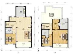 涿州高铁东站鸿坤别墅，满二，南北通透，改善居住-涿州鸿坤理想湾南区户型图