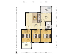 市区 范阳路 单位小区水电四局南北通透三居-涿州范阳水电小区户型图