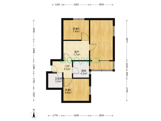 法华寺小区 2室1厅1卫 71平方