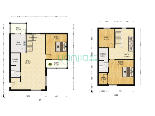 阳光舜城中区四区 3室2厅2卫 154平方