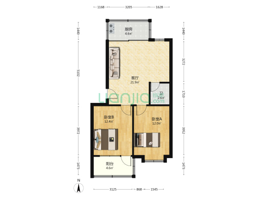 怡乐居一期 2室1厅1卫 75平方