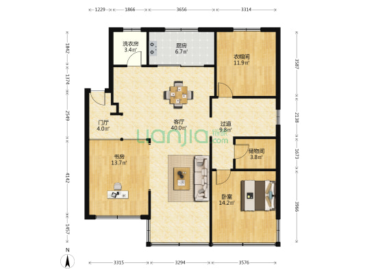 龍勝苑 2室1厅0卫 190平方