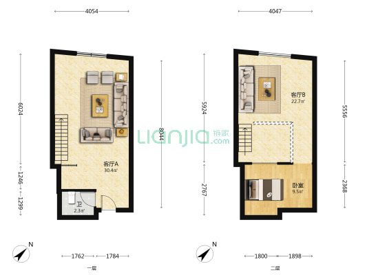 苏宁雅居 1室2厅1卫 44平方