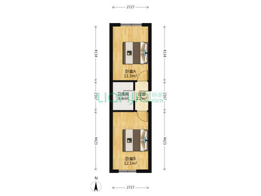 黑龙江大学家属楼 2室0厅1卫 74平方