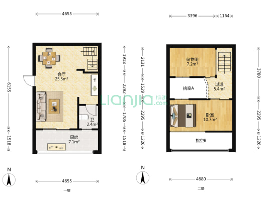嘉华绿洲 1室1厅1卫 46平方