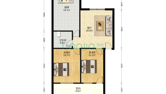 四通家属院二手房实景图