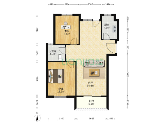 金群家园东区 2室1厅1卫 99平方