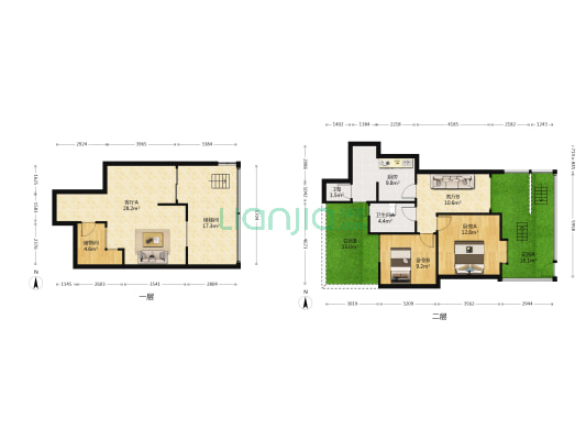 阳光舜苑 2室2厅2卫 108平方