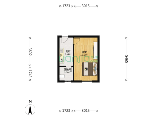 敦化路4弄 1室0厅1卫 34平方