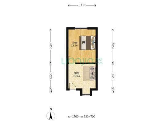襄客隆家属院 1室1厅0卫 32平方