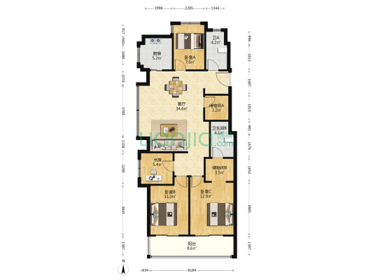 滨江·滨涛府 4室1厅2卫 126平方